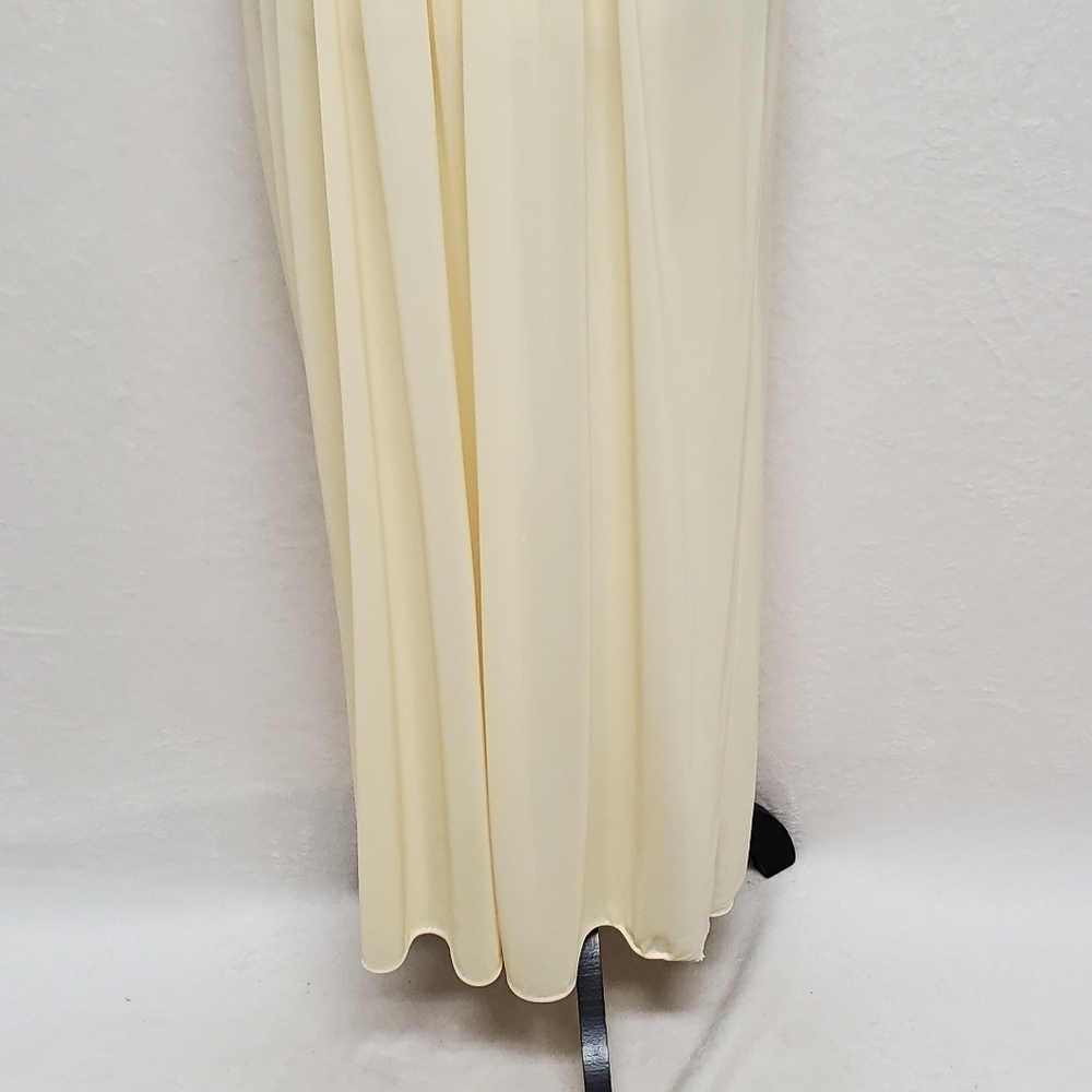1960s Vintage Jrs by Barad Regencycore Pink Yellow Off-Shoulder Lace Nightgown - Picture 8 of 16